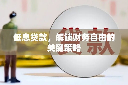 宁安低息贷款，解锁财务自由的关键策略
