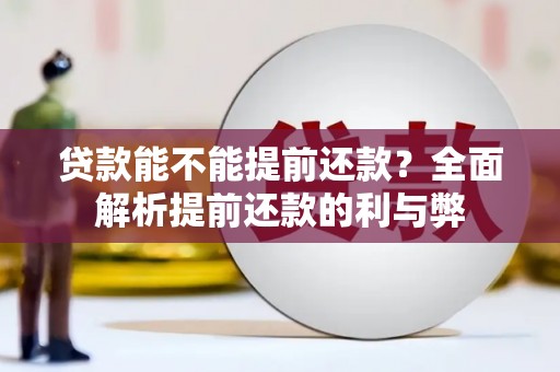 宁安贷款能不能提前还款？全面解析提前还款的利与弊